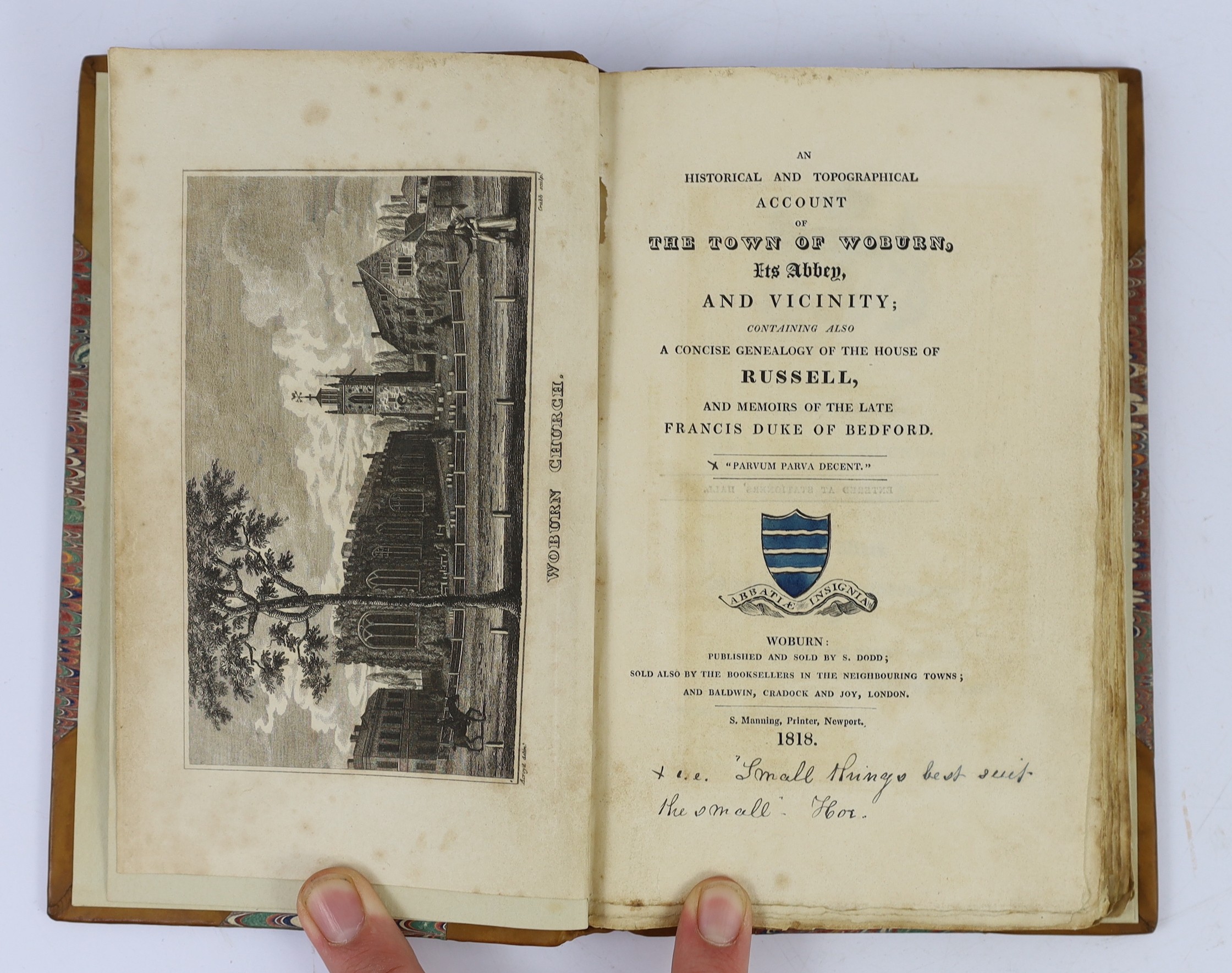 BEDFORDSHIRE: (Dodd, Stephen) An Historical and Topographical Account of the Town of Woburn, the Abbey, and Vicinity ... a Concise Genealogy of the House of Russell ...